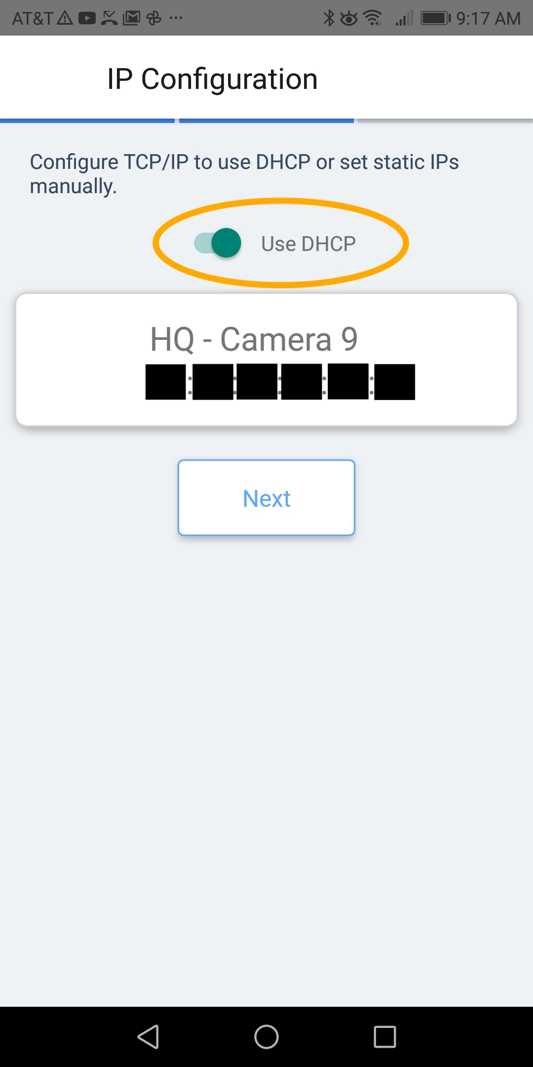 Assigning an IP Address to a Camera